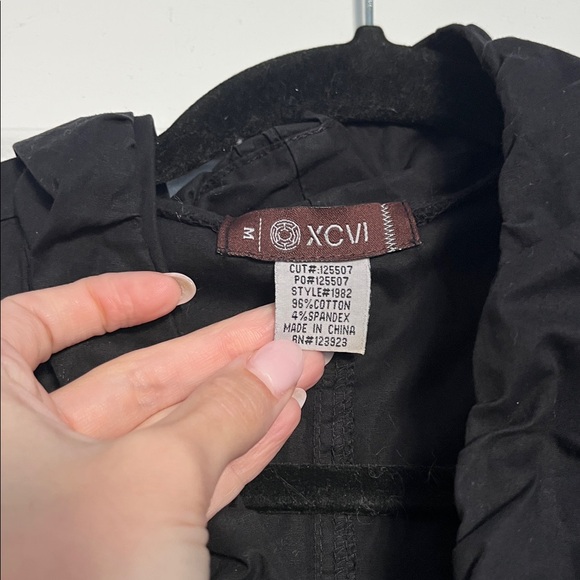 Black Ruffled Blouse - Picture 2 of 2